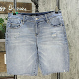 Buffalo David Bitton Women's Distressed Bermuda Jean Shorts