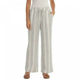 Briggs Women's Linen Blend Pull On Elastic Waist Pants