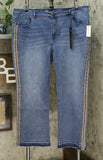 DG2 by Diane Gilman Women's Petite Side Embroidered Studded Boot Cut Jeans