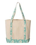 Hyp Sportswear Cotton Canvas Beach Tote Bag with Contrast Handles