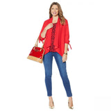 IMAN Women's Plus Size City Chic Tie Sleeve Jacket