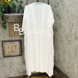 NWT Curations Plus Size Embroidered Gauze Kaftan Cover-Up 1X 2X