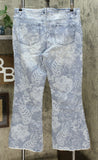 DG2 by Diane Gilman Women's Plus Size Classic Stretch Printed Flare Jeans