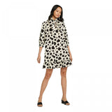 Who What Wear Women's Polka Dot 3/4 Sleeve Shift Dress