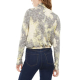 Love, Fire Women's Junior Fit Plush Tie Dye Turtleneck Top