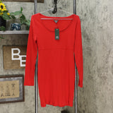 Wild Fable Women's Long Sleeve Scoop Neck Rib Knit Mini Dress