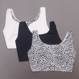 Rhonda Shear 3 Pack Body Bras Black/ Snow Leopard/ White Large