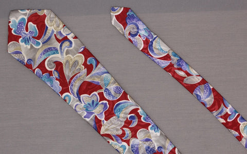 Manhattan US Made Silk Blend Floral Abstract Vintage Tie