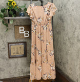 Isabel Maternity by Ingrid & Isabel Floral Short Sleeve Smocked Maxi Dress