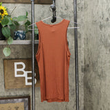 Prologue Women's Round Neck Longline Ribbed Tank Top