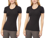 32 Degrees Cool Women's 2 Pack Short Sleeve Scoop Neck T-Shirts