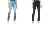 DG2 by Diane Gilman Petite Classic Stretch Artwork Printed Jeans