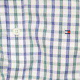 Tommy Hilfiger Slim Performance Stretch Check Dress Shirt Pine M 15 1/2 32-33