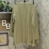 Isaac Mizrahi Live! Essentials Women's Open Front Cardigan Cactus Large