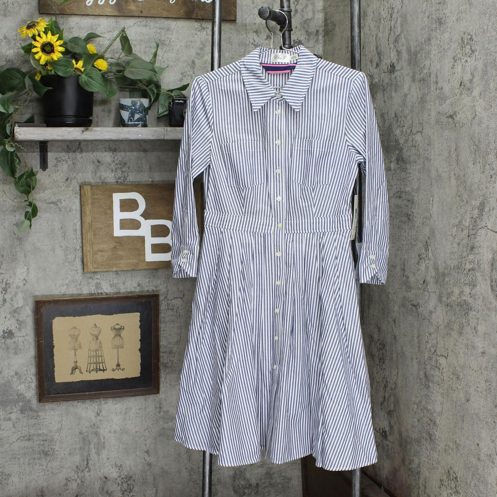 Eliza J Women's Stripe Cotton Shirt Dress Biggybargains Eliza J Women's Stripe Cotton Shirt Dress Biggybargains