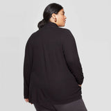 Ava & Viv Women's Plus Size Flowy Collared Open Layering Cardigan