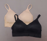 Rhonda Shear 2 Pack Mesh Back Detail Molded Cup Bras Dark Nude / Black Plus 2X