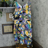 NWT Susan Graver Plus Size Floral Chiffon Ruffles Liquid Knit Dress . A351037 3X