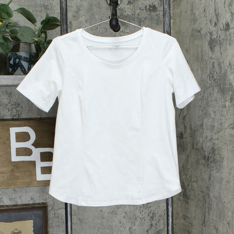 Bob Mackie Women's Essentials Scoopneck T-Shirt White Small