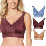 Rhonda Shear 3 Pack Betty Pin Up Bra With Removable Pads and Back Closure