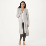 Cuddl Duds Softwear Women's Ribbed Knit Duster With Side Slits