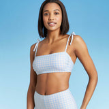 Kona Sol Women's Gingham Bandeau Bikini Top