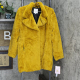 Avec Les Filles Women's Faux Fur Notched Collar Coat