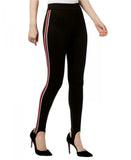 INC International Concepts Women's Shaping Varsity Stripe Stirrup Leggings