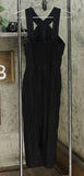 A New Day Womens Sleeveless Linen Blend A-Line Dress Black Small