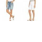 Buffalo David Bitton Women's Distressed Bermuda Jean Shorts