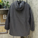 Rivers End Women's Plus Size Classic Color Block Parka Charcoal / Black 4XL