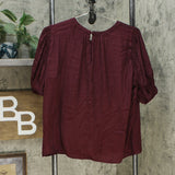 Current Air Women's Junior Fit Shirred Blouse