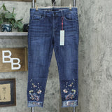 Laurie Felt Women's Classic Denim Stiletto Jeans With Embroidery