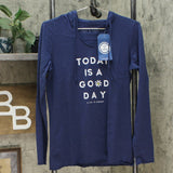 Life Is Good Women's Graphic Hooded Smooth T-Shirt