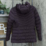 32 Degrees Women's Hooded 4-Way Stretch Quilted Jacket Acai Berry Medium
