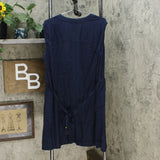 DG2 by Diane Gilman Women's Plus Size Linen Blend Sleeveless Hi Low Tunic Top