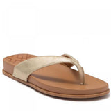 Susina Women's Ariele Thong Flip Flop Flat Sandal Gold Metallic 8