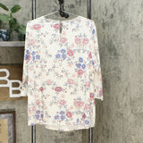 Daniel Rainn Women's Plus Size Knit Lace Yoke 3/4 Sleeve Top