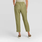 A New Day Women's High Rise Ankle Length Linen Taper Pants