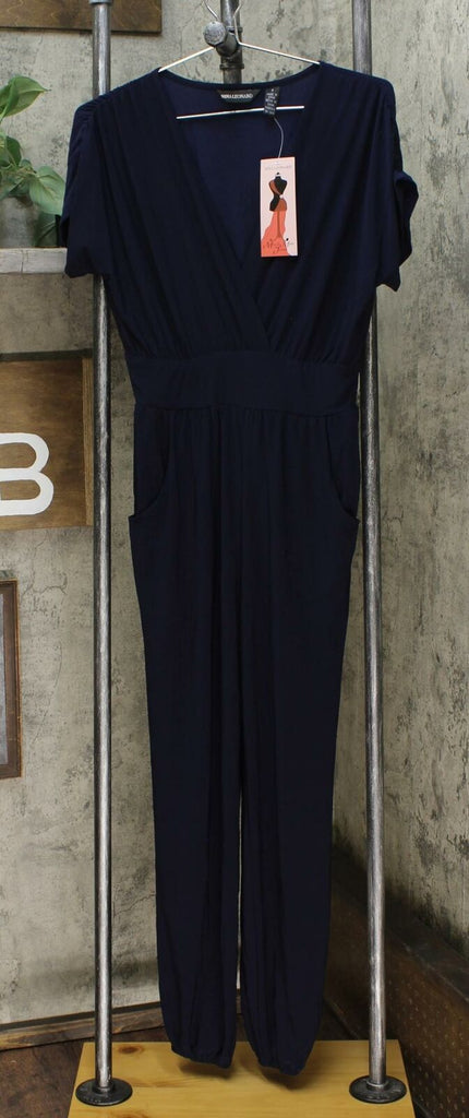 Nina Leonard Women's Miracle Matte Jersey Jogger Leg Jumpsuit   Biggybargains