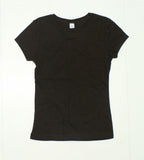 Next Level NEW Youth Cap Sleeve T Shirt Brown Medium 00536