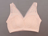 Rhonda Shear Women's Striped Mesh Leisure Bra With Removable Pads