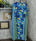 NWT LOGO By Lori Goldstein Woven Mixed Print Dress. A354574-Plus Plus 2X