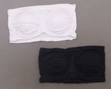 Rhonda Shear 2 Pack Underwire Bandeau Bras Removable Pads Black/ White Plus 3X