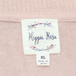 Hippie Rose Women's Juniro Fit Snap Front Hacci Cardigan Mauve Blossom XL