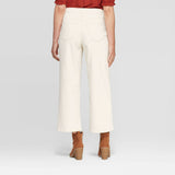 Universal Thread Women's High Rise Regular Fit Crop Jeans Cream 16