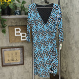 NWT INC International Concepts Womens Petite Geo-Print Wrap Dress. 100056707P PL