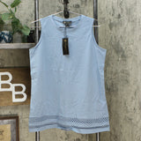 DG2 by Diane Gilman Women's Crochet Trim Tank Top
