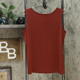 Susan Graver Women's Petite Printed Sheer Chiffon Shirt And Tank Top Set