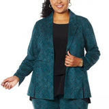 DG2 by Diane Gilman Women's Plus Size Eco Ponte Knit Blazer